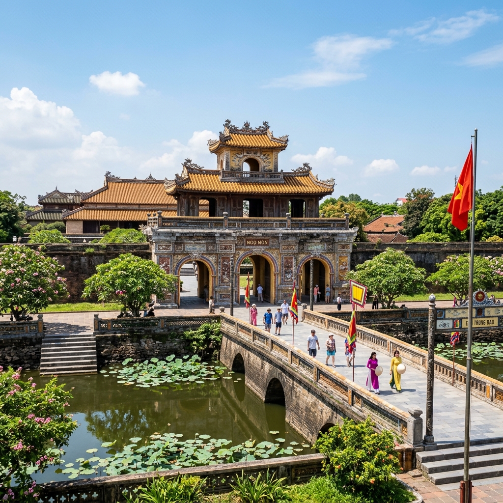 Hue Imperial City ancient palace gate architecture